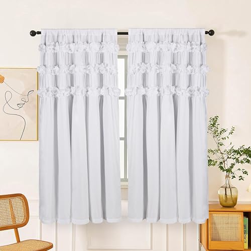 Homechoice Decor White Thermal Insulated Blackout Drapes 42"W x 63"L(Pair) - color: White, size: 42"W x 63"L (Pack of 2)