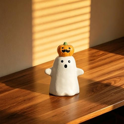 Halloween Ghost Figurine Pumpkin Spooky Resin Finger Statue Decor - color: Styl 14