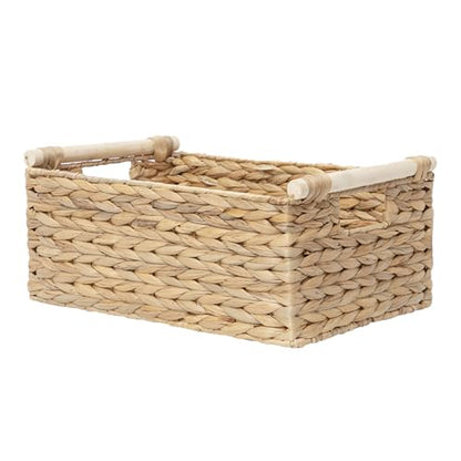 Rectangle Water hyacinth wicker storage basket Organizer(Small) - size: Small