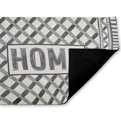 Stupell Industries Classic Tile Vibes Entry, 30 x 18 - color: Monochrome Geometric Home