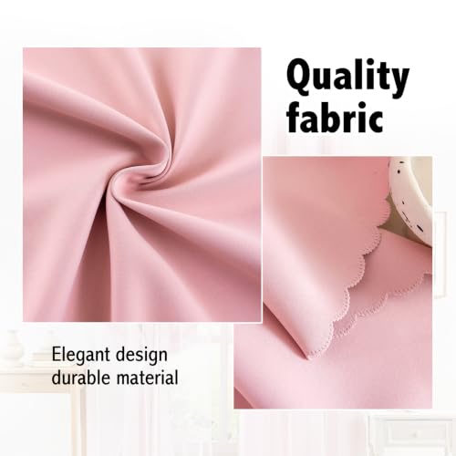 indistar Home Blackout Curtains Double Layer Solid Sheer Grommet Top Window Curtain Panel Pair, 35Wx72L，Blush Pink - color: Blush Pink, size: 35"W x 72"L (Pack of 2)