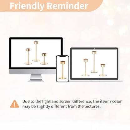 NUPTIO Hurricane Candle Holder for Candlestick, 6 Pcs Gold Candle Holders - color: Gold - Clear, size: 6pcs