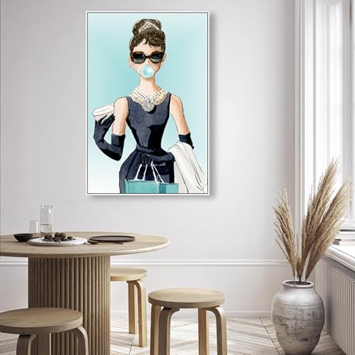 The Oliver Gal Artist Co. Abstract Wall Art Canvas - size: 45"L x 30"W, style: White Frame