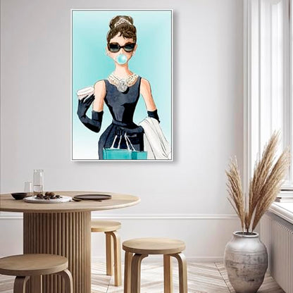 The Oliver Gal Artist Co. Abstract Wall Art Canvas - size: 45"L x 30"W, style: White Frame