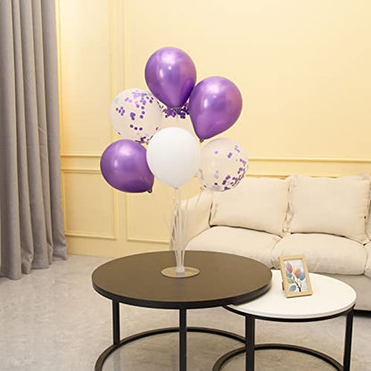 ZJDHPTY 4Set Purple Balloon Stand Table Centerpieces Party Decor - color: Purple 4