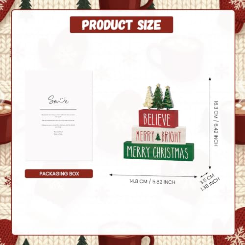 Smile Merry Christmas Wooden Signs Tabletop Indoor Decor - style: Xmas Tree