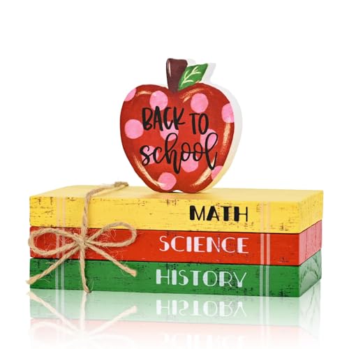 Smile Back to School Wooden Table Decor School Bus, Welcome, Back to School Desktop Signs - Classroom & Home Office Tabletop Decorations Gift for Students, Teachers - style: Bus