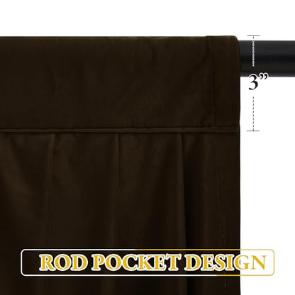 StangH Luxury Brown Waterfall Swag Tier Curtains W59 inches, 1 Panel - color: Brown, size: 59"W x 40"L (Pack of 1)