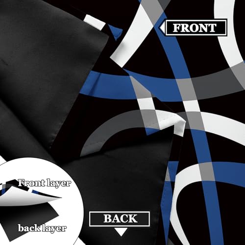weesire Black and Blue Blackout Curtains, 52 x 96 Inch, Grommet, 2 Panels - color: P1-blue, size: 52"W x 96"L (Pack of 2)