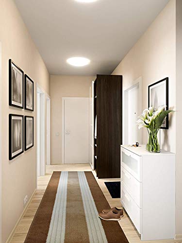 Custom Size Hallway Runner Rug, Slip Resistant, 26 Inch Wide X Your Choice of Length, Lines Beige, 26 Inch X 2 Feet, Doormat Size - color: Beige Lines, size: 2'2" x 2' (Rectangular)