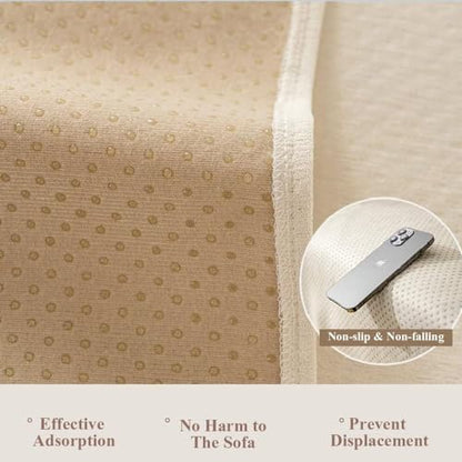 STACYPIK Waterproof Khaki Couch Covers, Anti-Scratch Sofa Covers Washable - color: 0 A-waterproof-beige, size: Medium-II Size(71" X102")