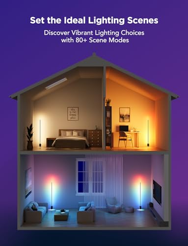 Govee Floor Lamp 2, RGBIC Smart Floor Lamp for Living Room, Bedroom - color: Black