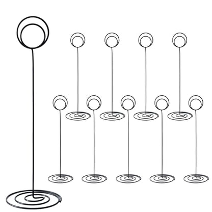 Table Number Holders, 10PCS Place Card Holder, Photo Holder (8.7" Black) - color: Black, size: Extra Large