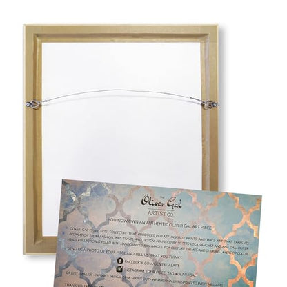 The Oliver Gal Artist Co. Abstract Wall Art Canvas - size: 30"L x 20"W, style: Gold Frame
