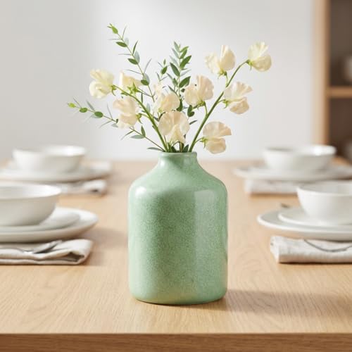Sunddo Green Ceramic Vase, 7 Inch - color: Green, size: 7 inch