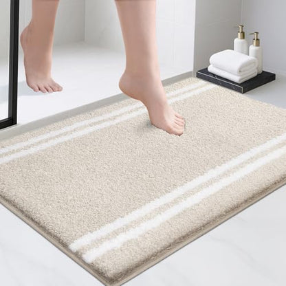 PURRUGS Bathroom Rug, Bath Mat, 24" x 36", Beige - color: Beige, size: 24" X 36"
