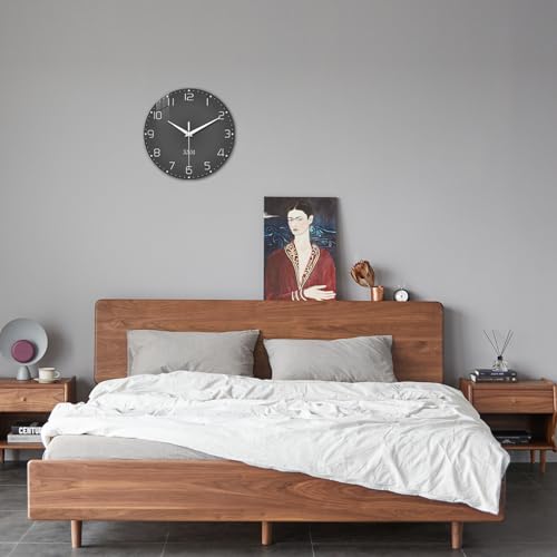 XNM Round Wall Clock Battery Operated 16 Inch - color: Gray, size: 16 Inch