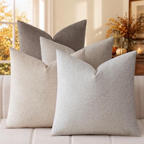 a moment Waterproof Throw Pillow Covers Set of 4,26x26 Inch Outdoor Stain Resistant Pet Friendly Pillowcases Cushion Covers for Patio Sofa and Living Room,Bare Earth - color: Bare Earth, size: 26" x 26" (Pack of 4)