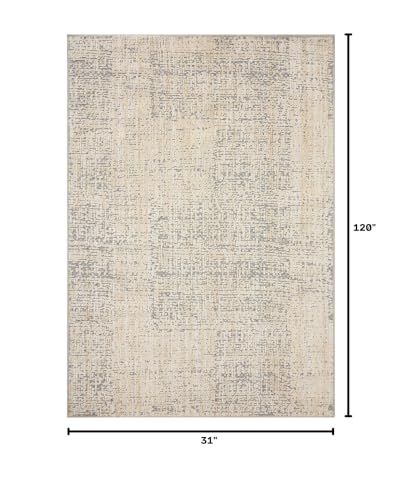 Loloi Amber Lewis Bexley Natural/Slate 2'-7" x 10'-0" Runner Rug - color: Natural / Slate, size: 2'7" x 10' (Rectangular)