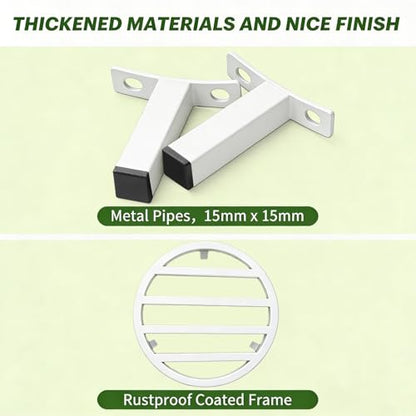 3 Pack 12 Inch Metal Plant Stands Outdoor Indoor Pot Riser,White - color: 11.81"-White