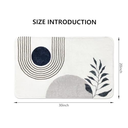APROPHIC 20"X30" Boho Bath Rugs for Bathroom Decor Non-Slip Bath Mat Absorbent Plush Microfiber Soft Carpet Machine Washable Bath Mat for Bathrooms,Showers,Laundry Rooms,White and Black - color: White and Black, size: 2'6" x 1'8" (Rectangular)