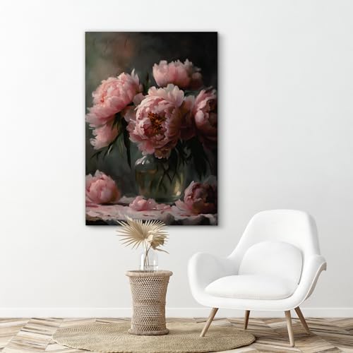 SIGNFORD Canvas Print Wall Art Watercolor Floral Retro Abstract Nature Wilderness Illustrations Floral Botanical Print Modern Art Decorative Multicolor Rustic Cozy for Bedroom - 12"x18" - color: Ab04-2312-aro25, size: 12" x 18"