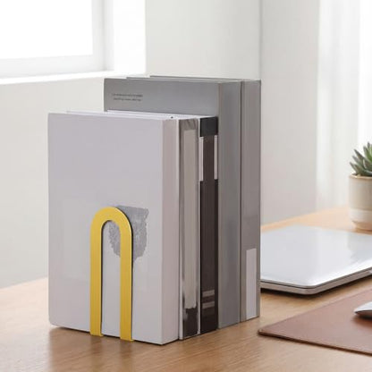 Chunful Metal Bookends, 2 Pcs, Gold, Round - color: Gold, size: Round