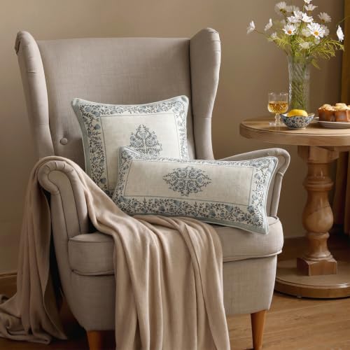 ISAENNE Designer Elegant Rectangle Throw Pillow Cover,Set of 2,28"x12" - color: Segerman a, size: 28" x 12" (Pack of 2)