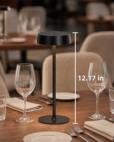 EZVALO Cordless Lamp, Rechargeable Table Lamp, Battery Operated - color: Black