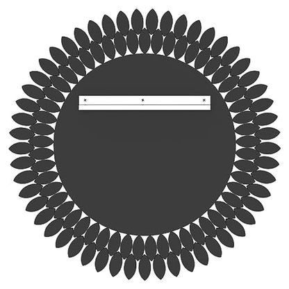 Kelly Miller 26" Jeweled Luxury Round Decorative Wall Mirror - size: 26"L x 26"W