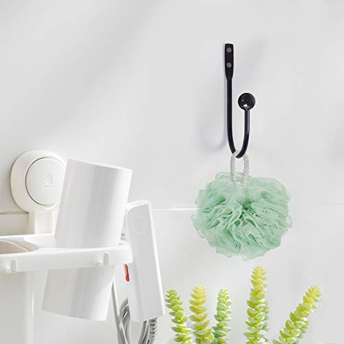 Curtain Holdback, 4 Pcs Wall Mounted Drapery Tiebacks with Screws, Heavy Duty Metal Decorative Window Drapery Holder Curtain Hook, Black - color: 4 Pcs, Black