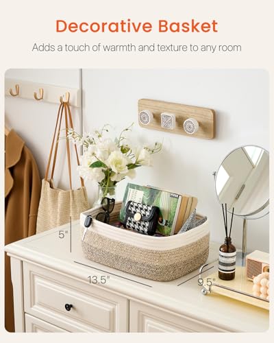 KALLAX Small Woven Storage Basket for Organizing, 13.5x9.5x5 inches, 3 Pack - color: Gradient Brown, size: 13.5"L x 9.5"W x 5"H
