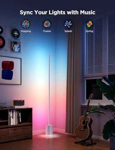 Govee Floor Lamp 2, RGBIC Smart Floor Lamp for Living Room, Bedroom - color: Silver