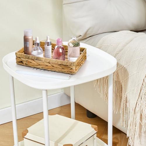 Eorbow 3 Packs Wicker Storage Trays, 10" Rattan Vanity Trays, Handwoven Toilet Paper Holder for Bathroom Towel, Rectangular Water Hyacinth Organizer for Countertop, Tank Topper, Pantry, Shelves