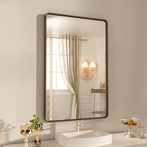 WEER Bathroom Vanity Mirror Bronze 22X30 Inch - color: Bronze, size: 22"L x 30"W