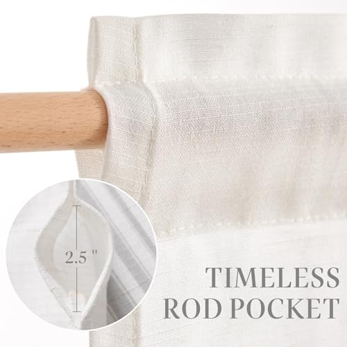 jinchan Linen Balanced Stripe Valances for Window 16 inch,Grey,1 Panel - color: Balanced Stripe | Grey, size: 50"W x 16"L (Pack of 1)