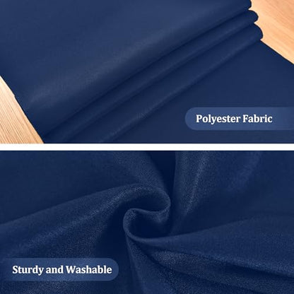 Farmhouse Navy Blue Table Runner Dining Table Runners 90 Inches Long Coffee Table Runner for Dresser Living Room Bedroom Holiday Party Banquet 12X90 Inch - size: 12X90 Inch