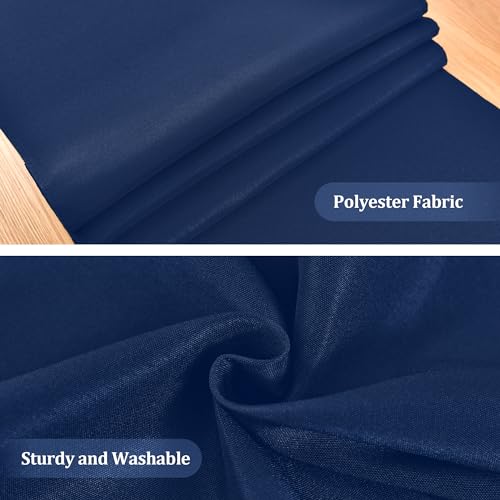 Farmhouse Navy Blue Table Runner Dining Table Runners 48 Inches Long Coffee Table Runner for Dresser Living Room Bedroom Holiday Party Banquet 12X48 Inch - size: 12X48 Inch
