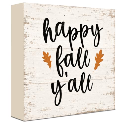 Fall Decorations for Home Fall for Jesus He Never Leaves Wood Sign - color: FALL31