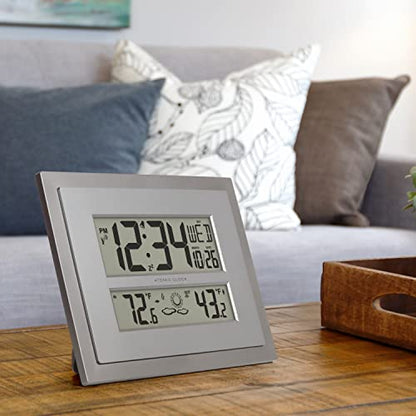 La Crosse Technology 512-85937 Gray Atomic Digital Clock with Temperature - size: Medium