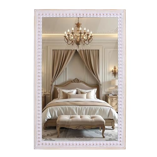 36x24 Inch Rectangle Wall Mirror, Wooden Rectangular Bathroom Mirrors - color: Style 2