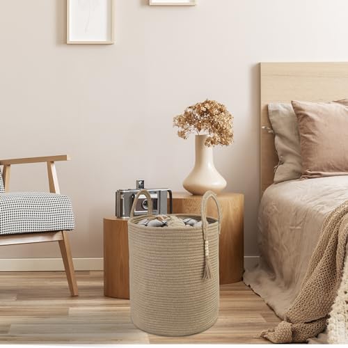 XUANGUO Rope Laundry Basket Laundry Hamper for Clothes Jute - color: jute, size: Regular