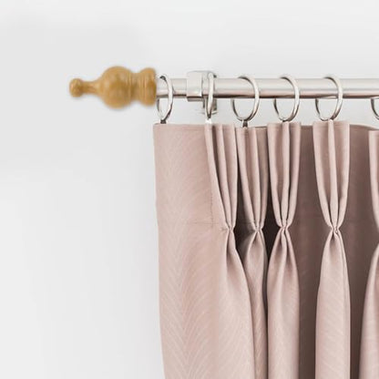 T Tulead Wooden Curtain Rod Finials, Wood Color, 1.34-Inch, 4PCS - style: Wood, 1.34", 4PCS