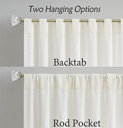 Central Park Ombre Semi Sheer Curtain, Cream White to Gray, 50" Wx63 Lx2 - color: Grey, size: 50"W x 63"L (Pack of 2)
