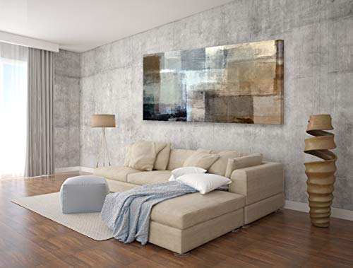 Baisuart A61275 Canvas Prints Abstract Wall Art Print Paintings Grey and Brown Stretched Canvas Wooden Framed for living Room Bedroom and Office Home Decor Artwork XXLarge 30x60inch - color: Abstract Gray, size: 58"L x 29"W
