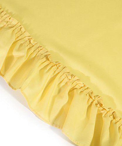 Ellis Curtain Stacey 54-by-13 Inch Ruffled Filler Valance (Yellow) - color: Yellow