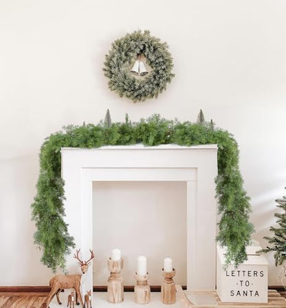 6FT Pine Christmas Greenery Clearance, Realistic Cedar Cypress Garland for Holiday Mantel Fireplace Table Centerpiece Decoration