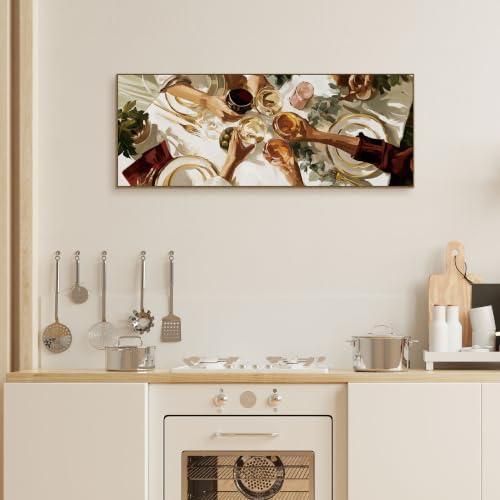 TLESKE Kitchen Home Bar Dining Room Cheers Large Wall Art Decor 15x40 - color: dining