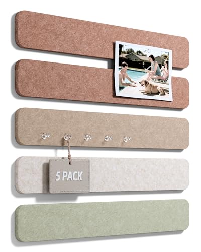 Fluxynara 13" x 2" Felt Wall Panels, Boho - color: Boho, size: 5-pack