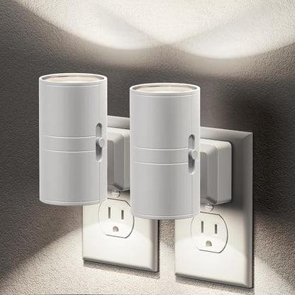 JandCase Night Lights Plug into Wall, Dimmable Night Light, Dusk to Dawn - color: White